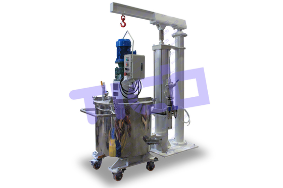 1.1KW Mengcampur Power Transfer Bucket untuk 60L Planetary Vacuum Mixer dalam L660 * W660 * H1375mm Ukuran