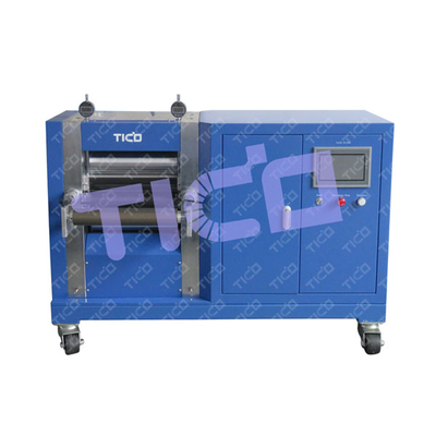 Roll to Roll Hydraulic Rolling Calendering Machine dengan Roller Lebar 300mm untuk Lini Pilot Sel Pouch